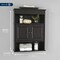 Espresso Bathroom Wall Mounted Storage Cabinet with 2 Shelves